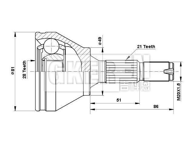 球笼修理包 CV Joint Kit:3272.HR