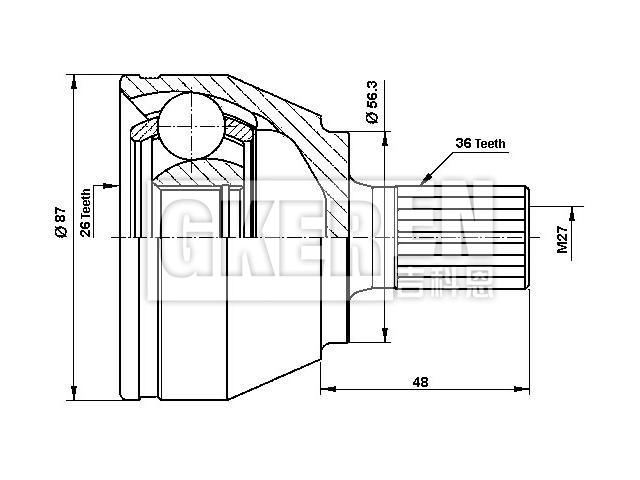 球笼修理包 CV Joint Kit:1302515