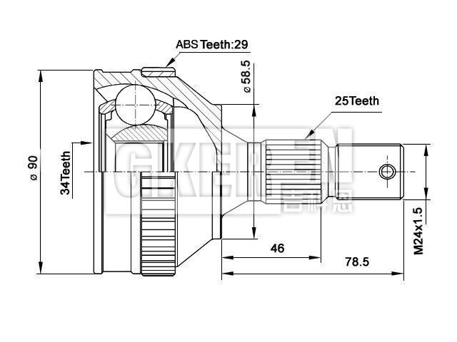 球笼修理包 CV Joint Kit:3272.6W