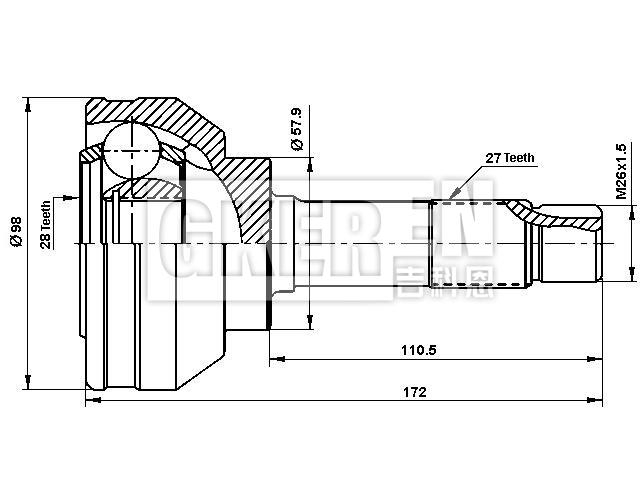 球笼修理包 CV Joint Kit:460 330 09 35