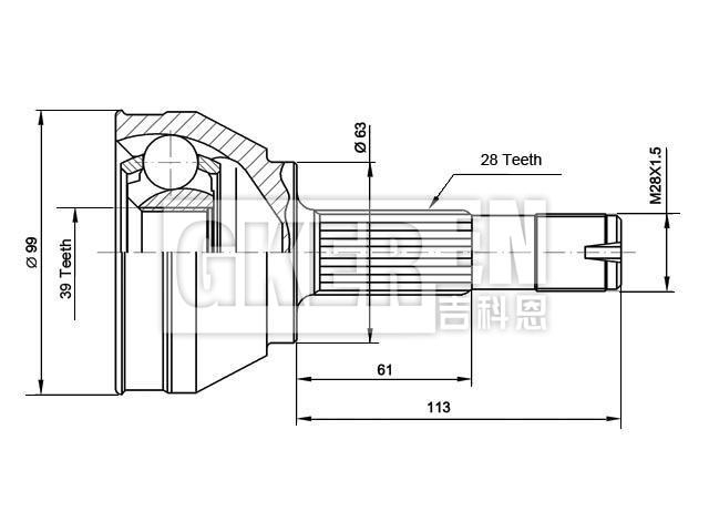 球笼修理包 CV Joint Kit:303099