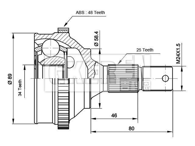 球笼修理包 CV Joint Kit:3272.1P