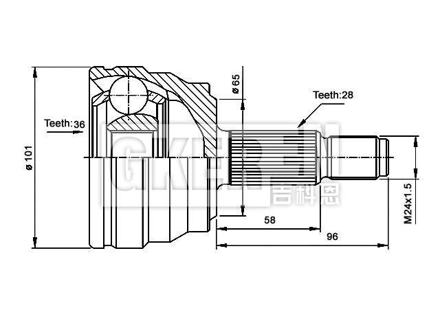 球笼修理包 CV Joint Kit:303438
