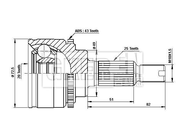球笼修理包 CV Joint Kit:44102-86G30