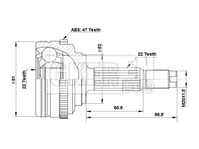 球笼修理包 CV Joint Kit:96348790