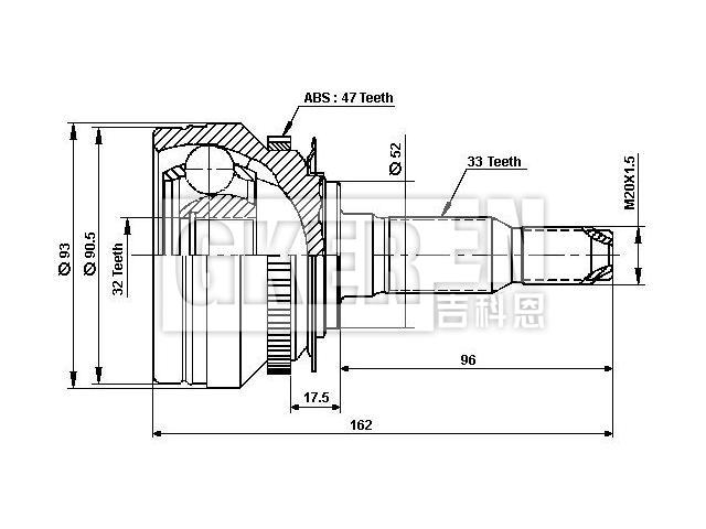 球笼修理包 CV Joint Kit:96489832