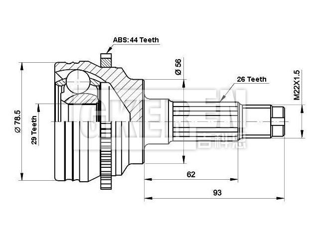 球笼修理包 CV Joint Kit:FA61-22-610A