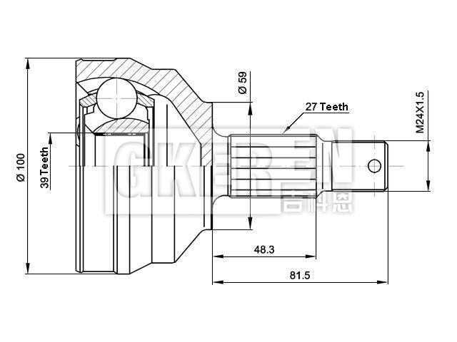 球笼修理包 CV Joint Kit:3349K