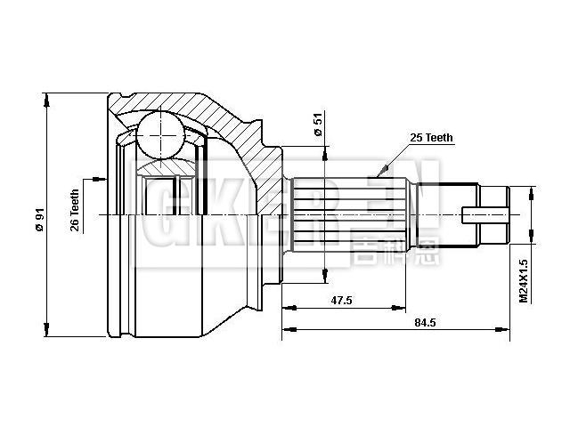 球笼修理包 CV Joint Kit:46308070