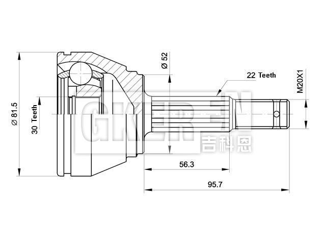 球笼修理包 CV Joint Kit:3402K