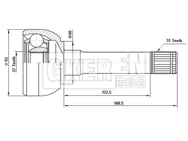 球笼修理包 CV Joint Kit:39101-01J00