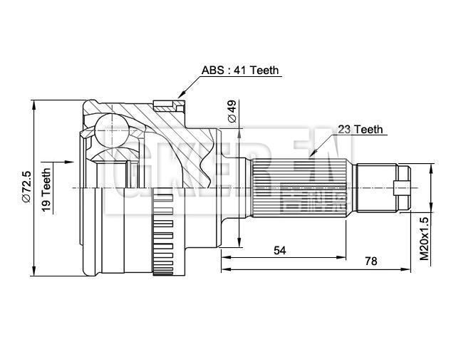 球笼修理包 CV Joint Kit:44102-75F32