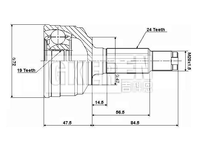 球笼修理包 CV Joint Kit:43410-97205
