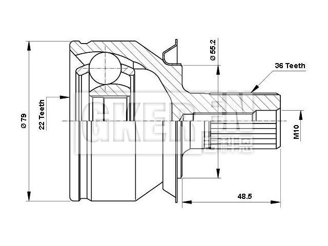 球笼修理包 CV Joint Kit:FR01-25-60X