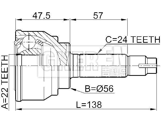球笼修理包 CV Joint Kit:#43410-52010
