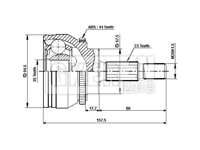球笼修理包 CV Joint Kit:77 00 112 116