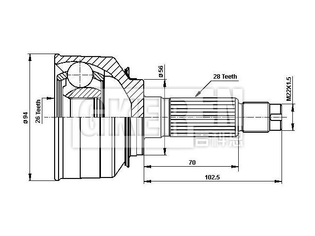球笼修理包 CV Joint Kit:0K55C-22-510A