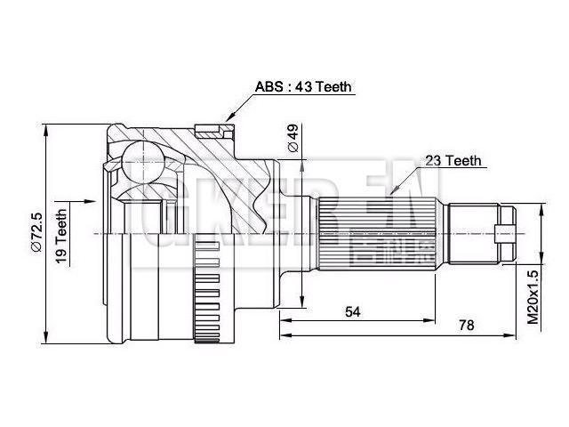 球笼修理包 CV Joint Kit:44102-80G00