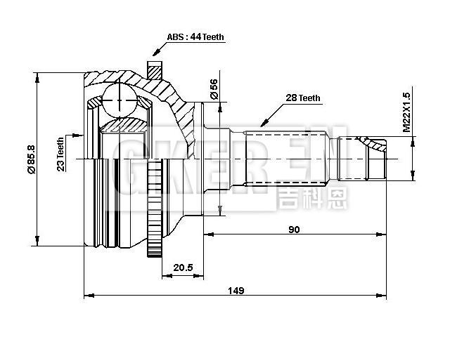 球笼修理包 CV Joint Kit:GD19-22-510