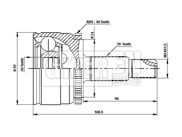 球笼修理包 CV Joint Kit:TDJ500030