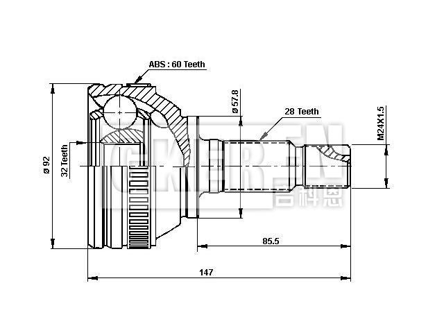 球笼修理包 CV Joint Kit:RV-2-27-066A