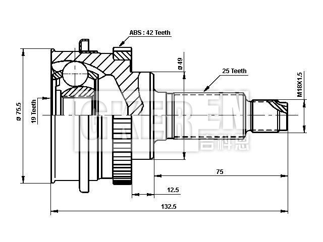 球笼修理包 CV Joint Kit:44101-60G10