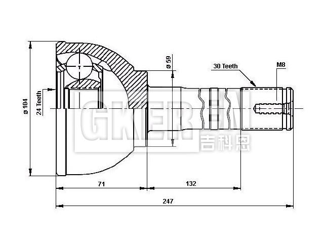 球笼修理包 CV Joint Kit:43405-60080