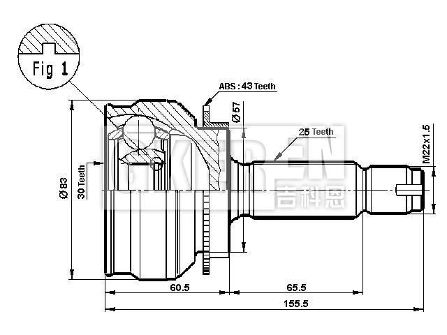 球笼修理包 CV Joint Kit:MR553009