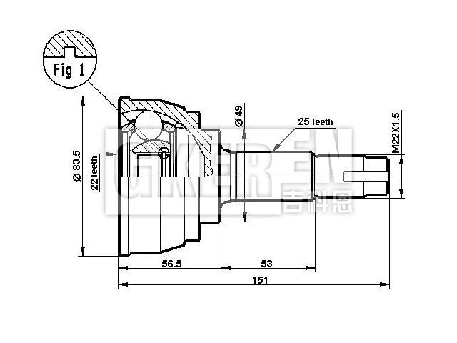 球笼修理包 CV Joint Kit:39101-AX005