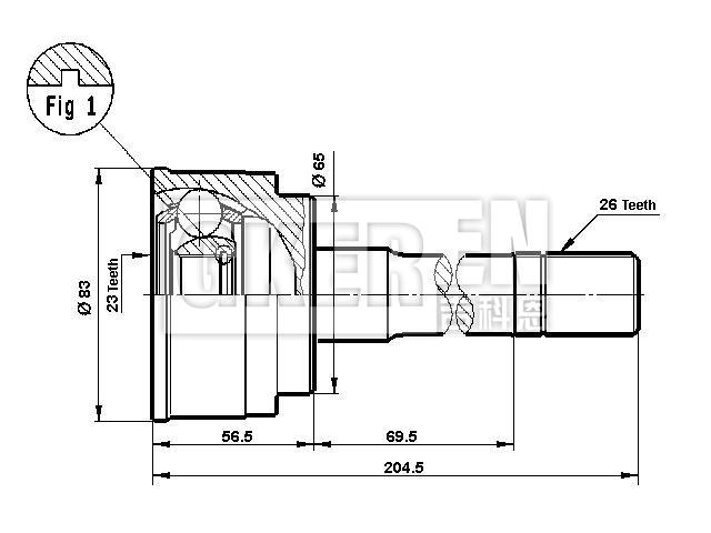 球笼修理包 CV Joint Kit:MD25-25-600A